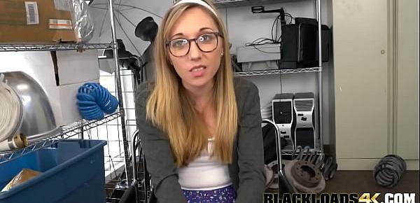  Nerdy chick gets a job that will corrupt her pussy